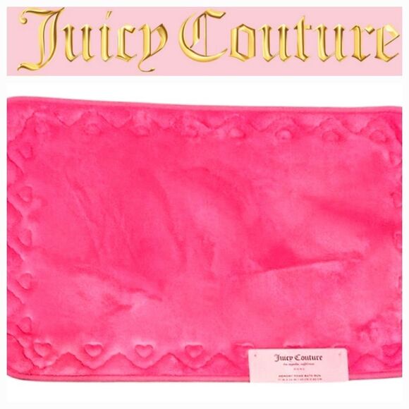 Juicy Couture Home Edged Heart Embossed Memory Foam Bath Rug - Picture 1 of 5